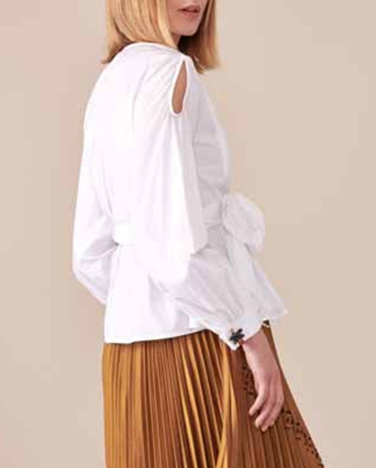 Blouse Lola cache-cœur - Blanc