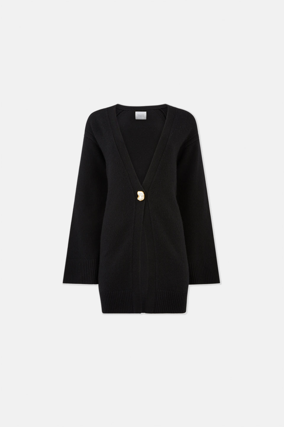 Long Pearl Cardigan - Black