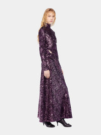 Mock neck sequin top