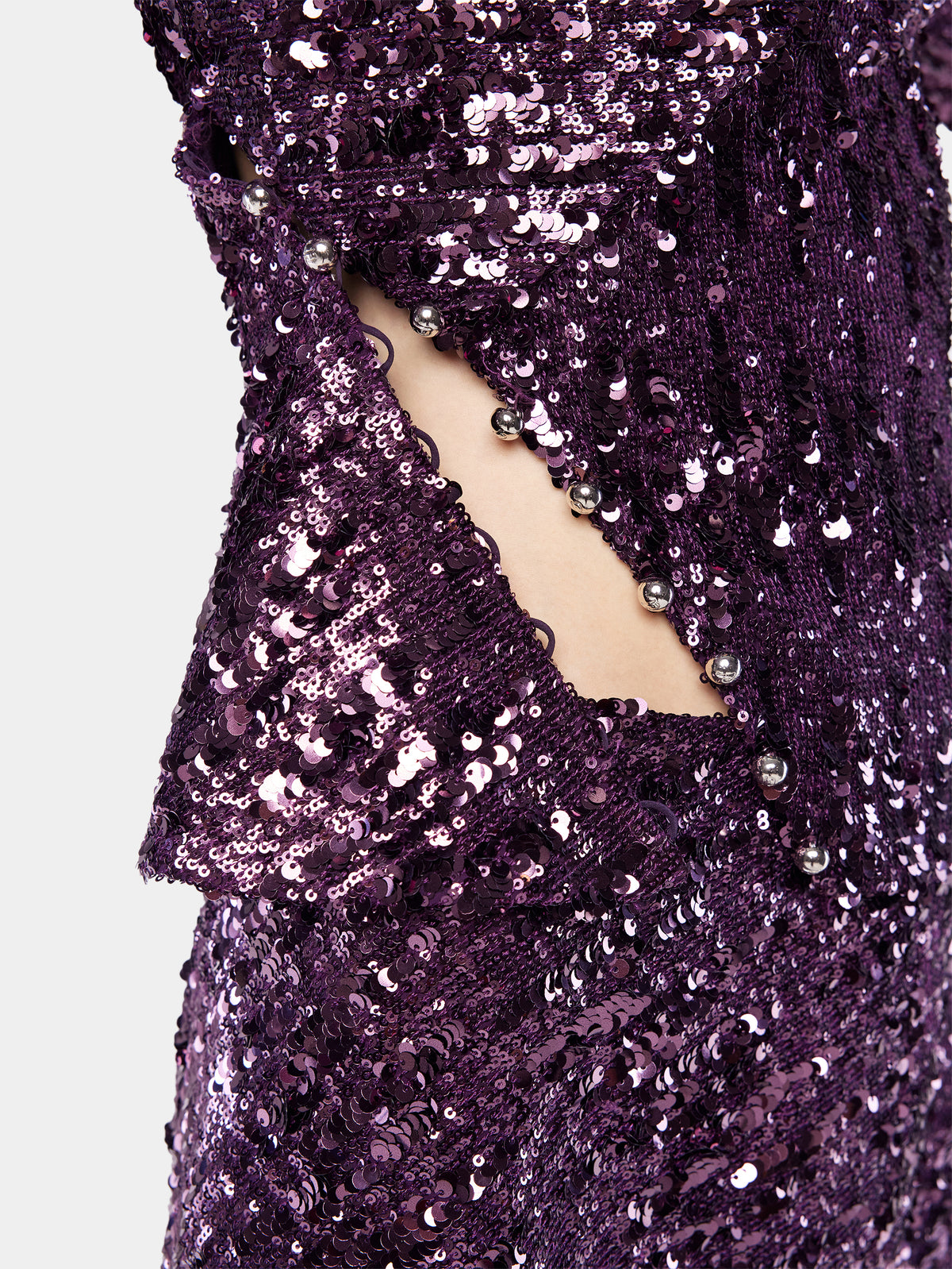 Mock neck sequin top