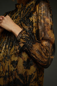 BRONZE/NOIR _ Robe Narcisse - Bronze & noir