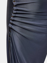GREY MIDI SKIRT IN JERSEY