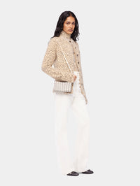 Turtleneck sleeveless top in brushed knit