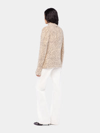 Turtleneck sleeveless top in brushed knit