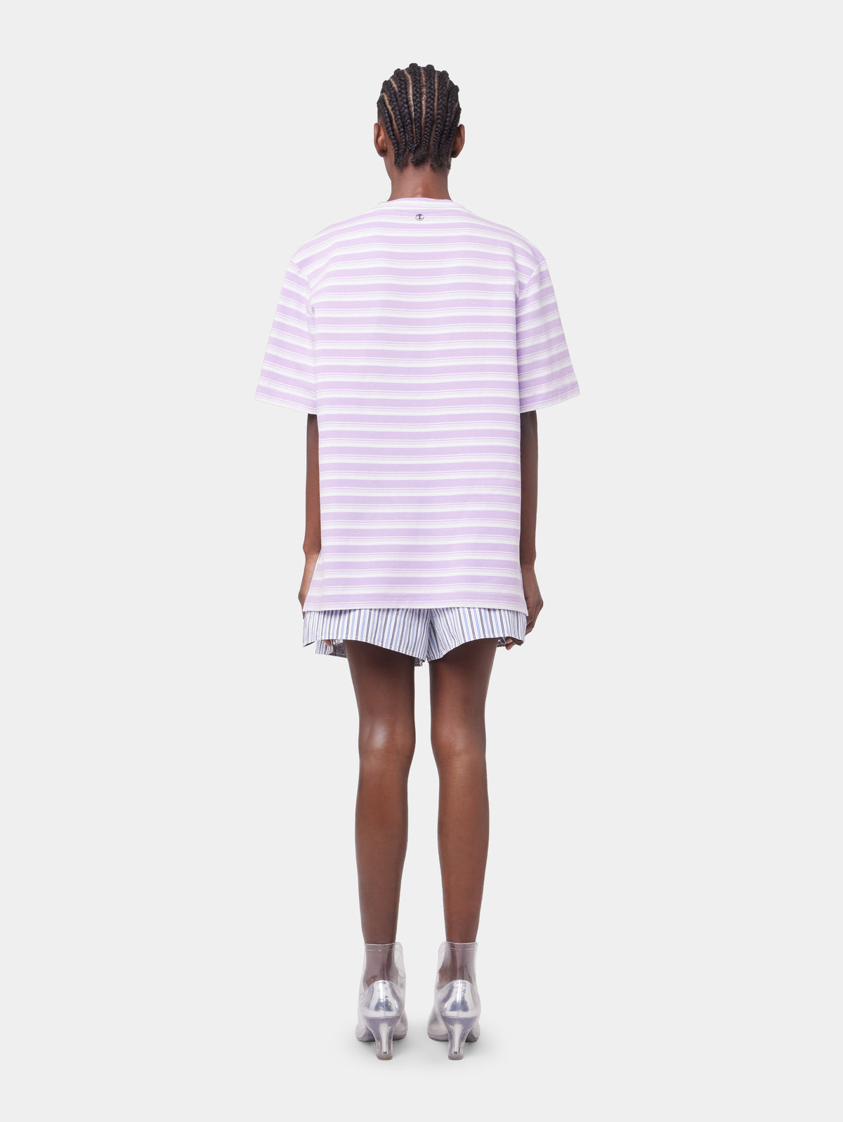 PURPLE OVERSIZED TEE-SHIRT IN COTTON JERSEY