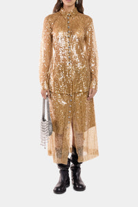 Chemise manches longues à paillettes  - Amber