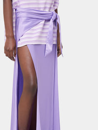LAVENDER LONG SKIRT IN JERSEY