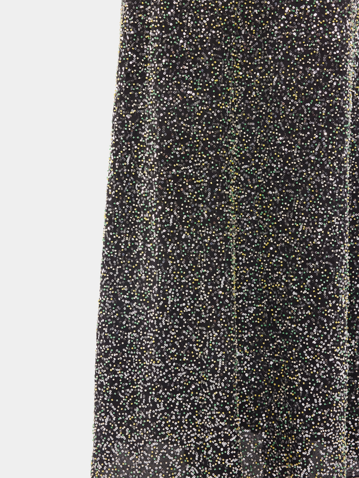 Long skirt in crepe with sequin embroidery details