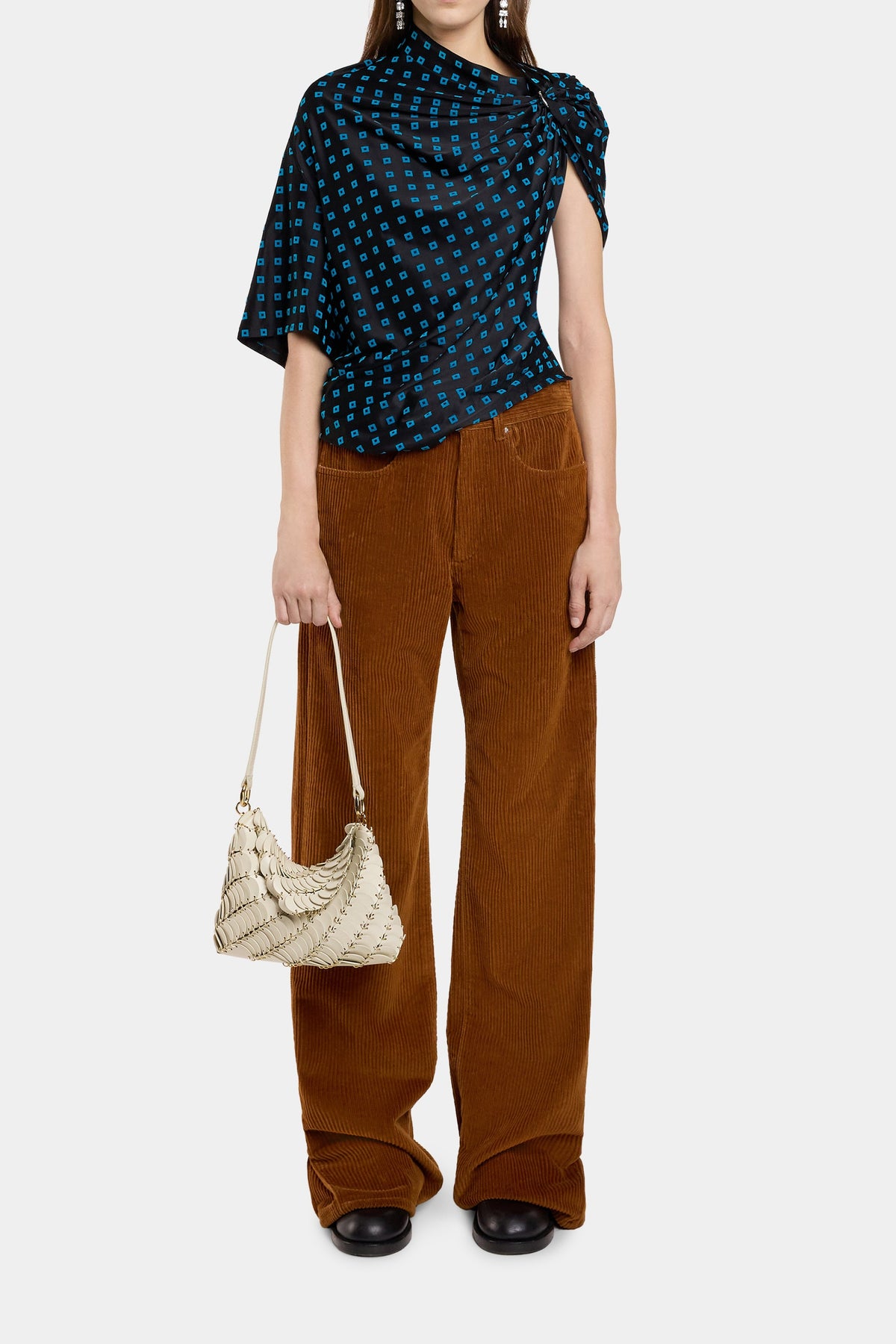 Blouse manches courtes en Urania - Square Flock & Blue