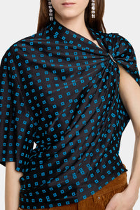 Blouse manches courtes en Urania - Square Flock & Blue