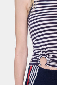 Débardeur Piercing - Stripe Navy & Off White