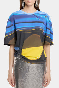 T-shirt oversize avec piercing - Fast Cars Blue