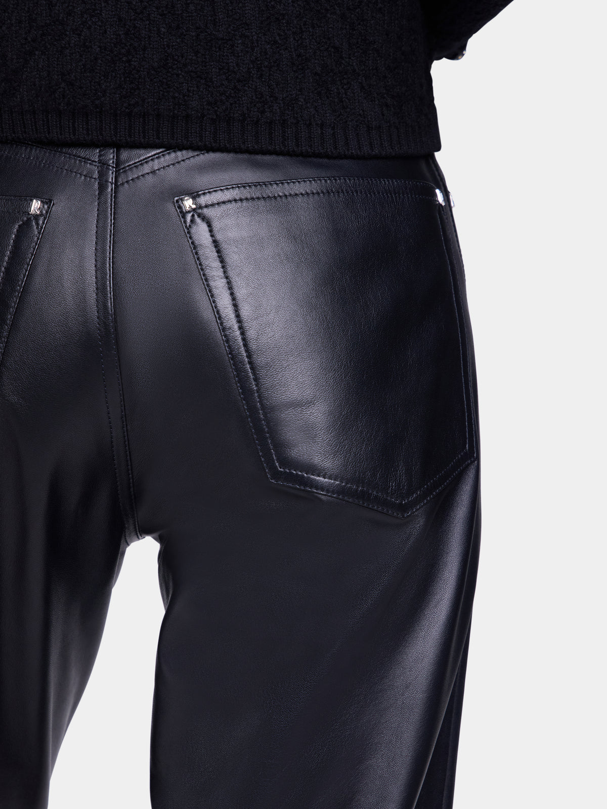 Trousers in leather