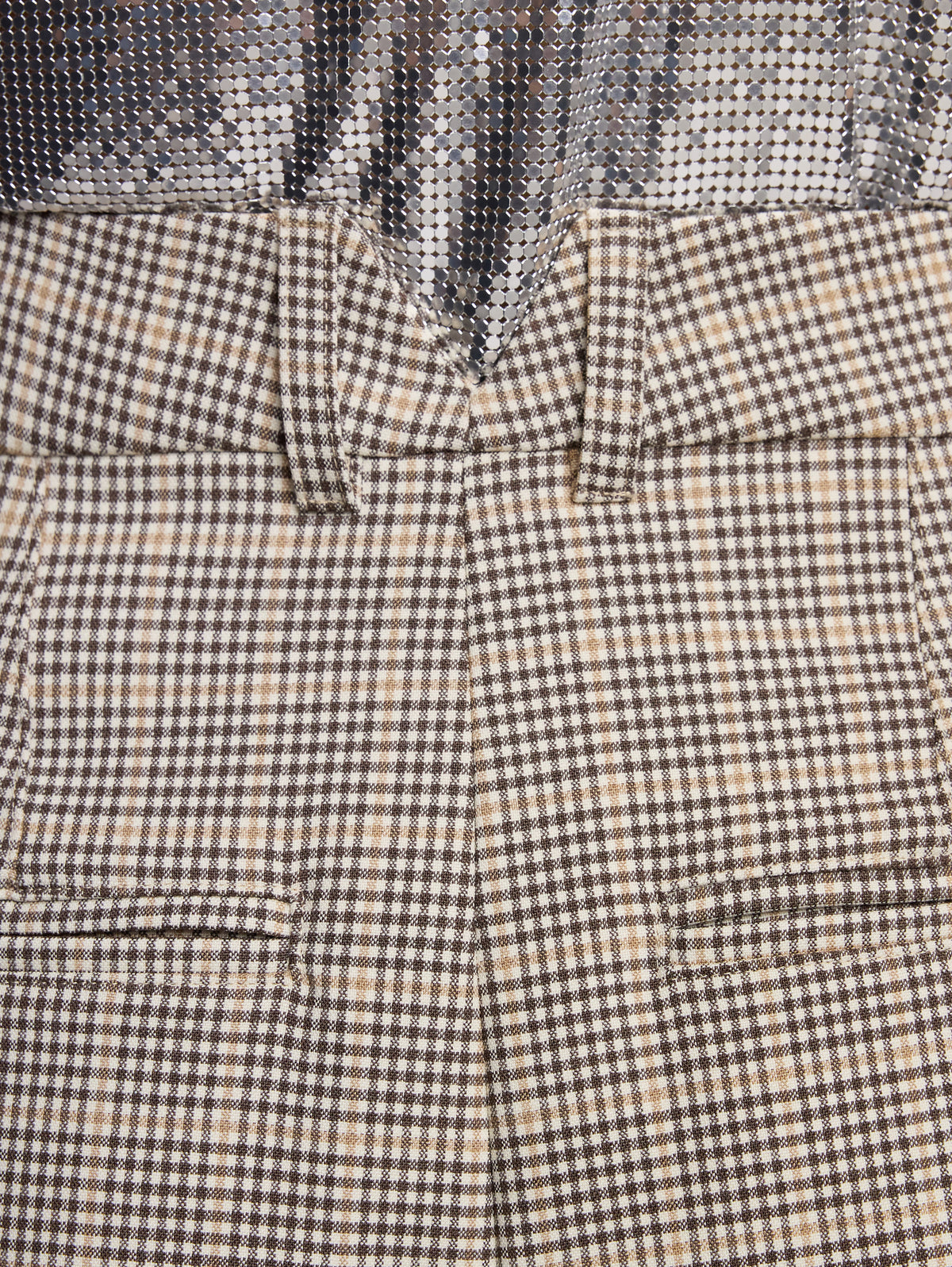 DOUBLE-PLEATED PANTS IN PRINCE OF WALES WOOL