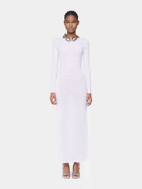 White long dress in jersey