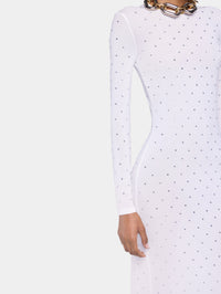 White long dress in jersey