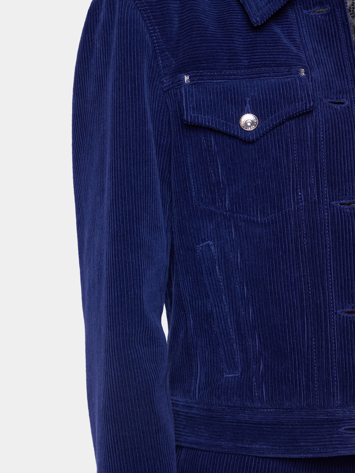 Trucker jacket in velvet