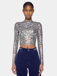 Crop top in lace