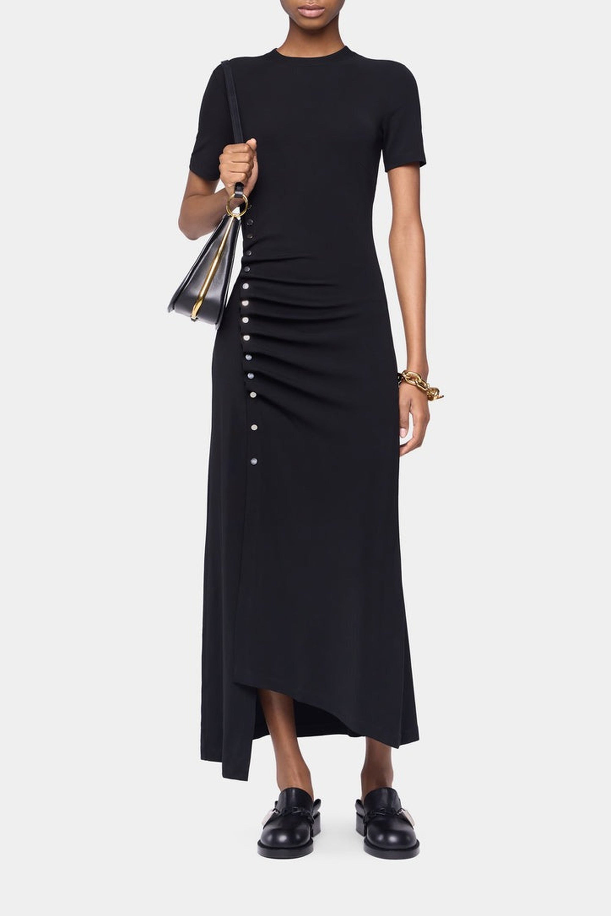 Draped maxi dress - Black