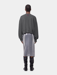 GREY CARDIGAN IN WOOL AND CASHMERE