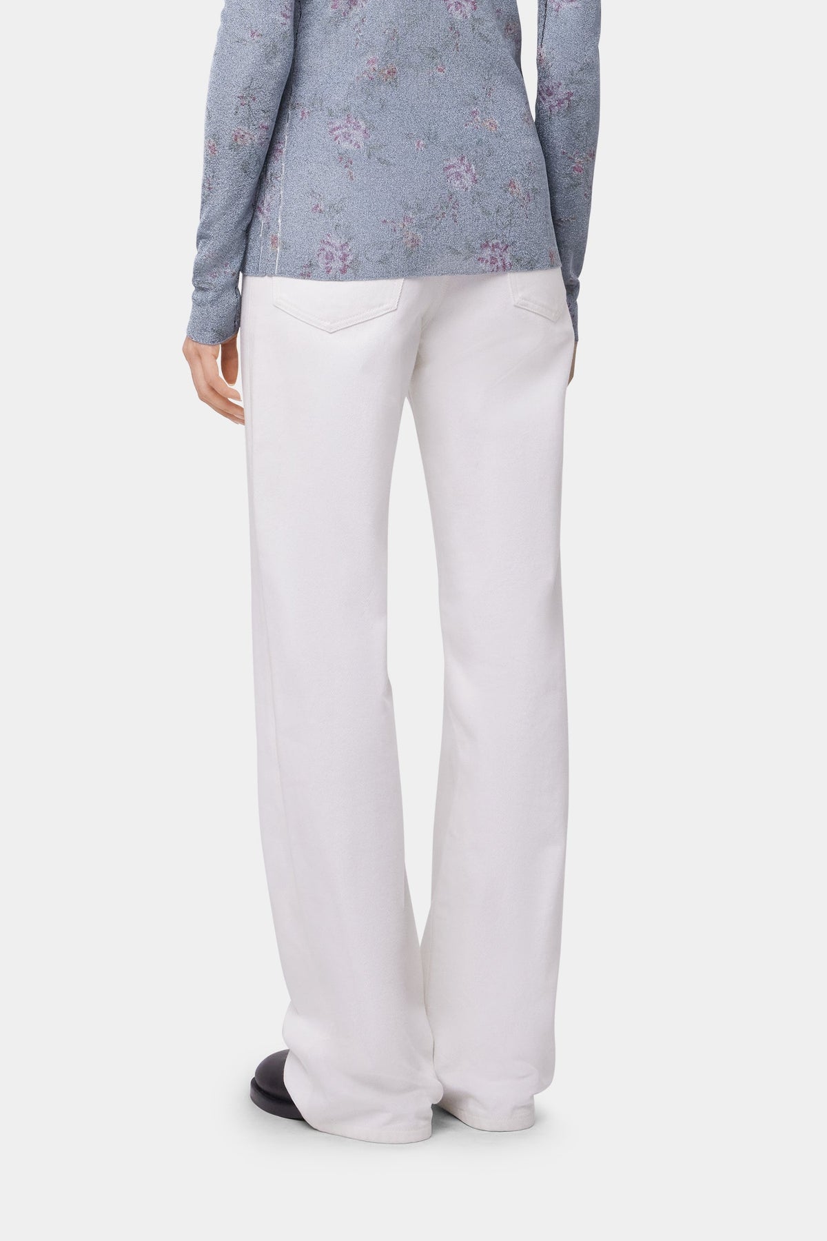Cardigan brillant à fleurs - Light Blue