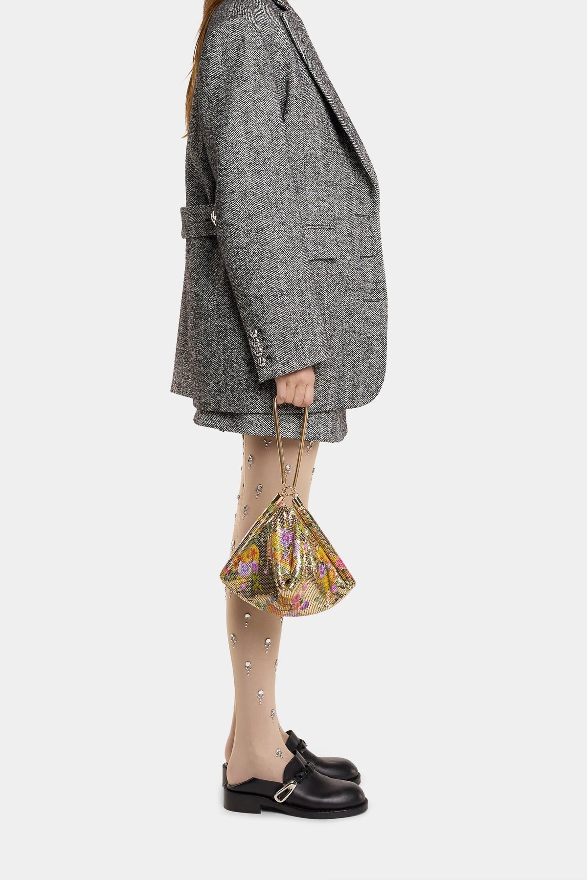 Veste de tailleur en laine - Classic Chevron & Black