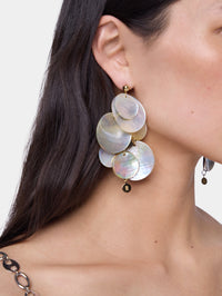 Shell discs earrings
