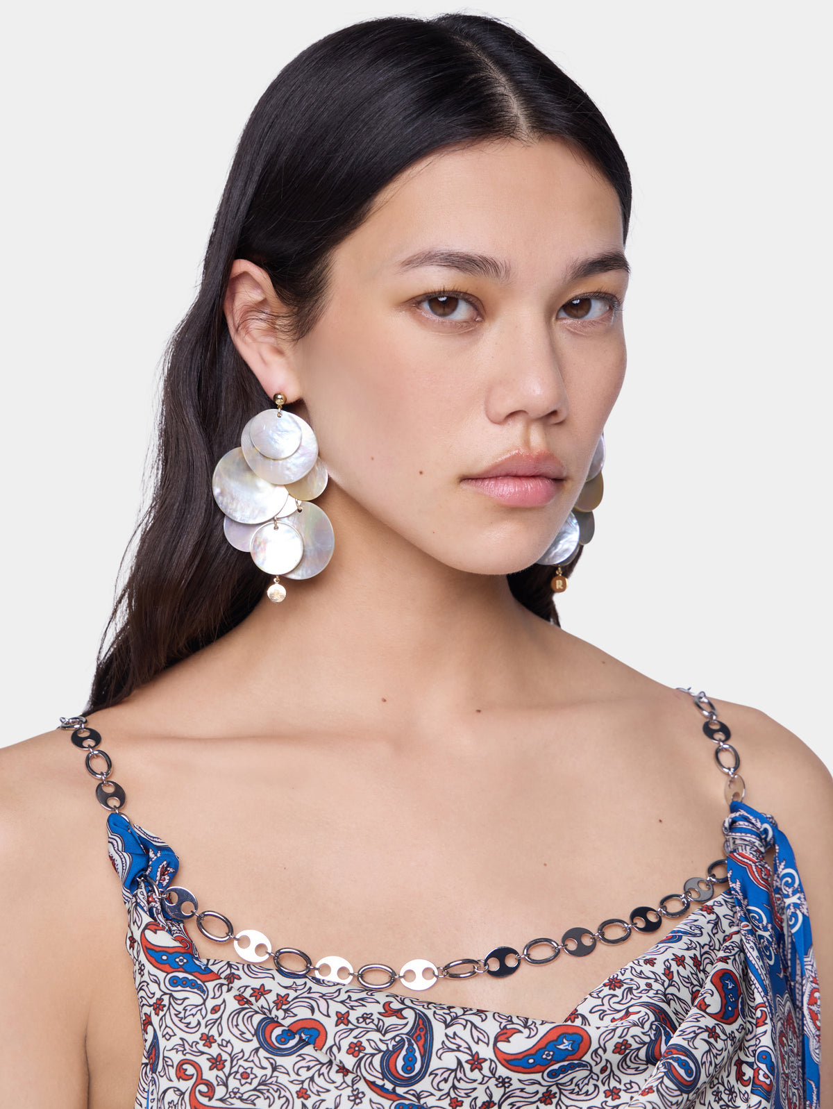 Shell discs earrings