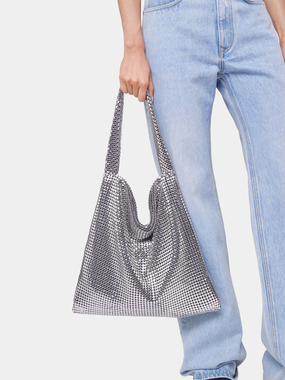 Grand sac cabas Pixel - Silver