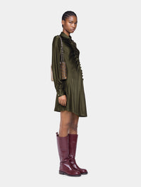 Draped mini dress in jersey