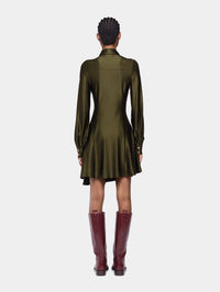 Draped mini dress in jersey