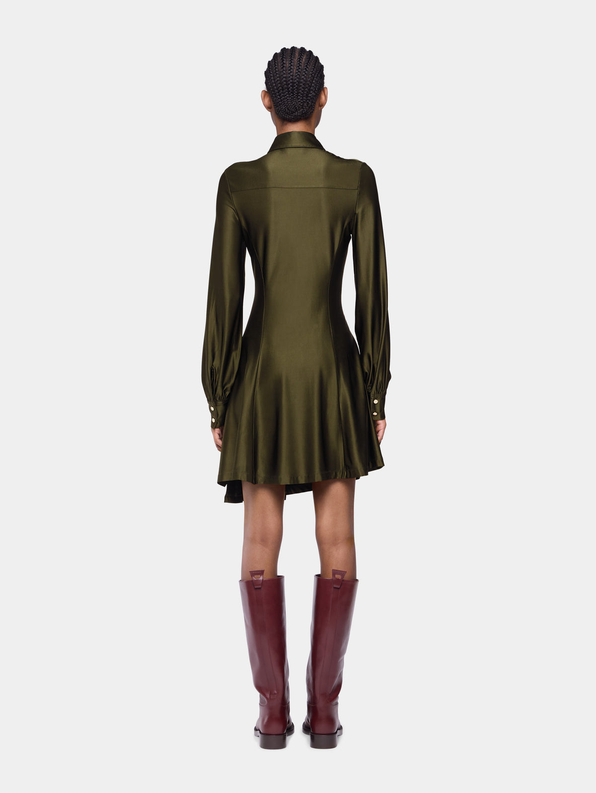 Draped mini dress in jersey