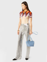 Silver mesh trousers
