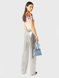 Silver mesh trousers