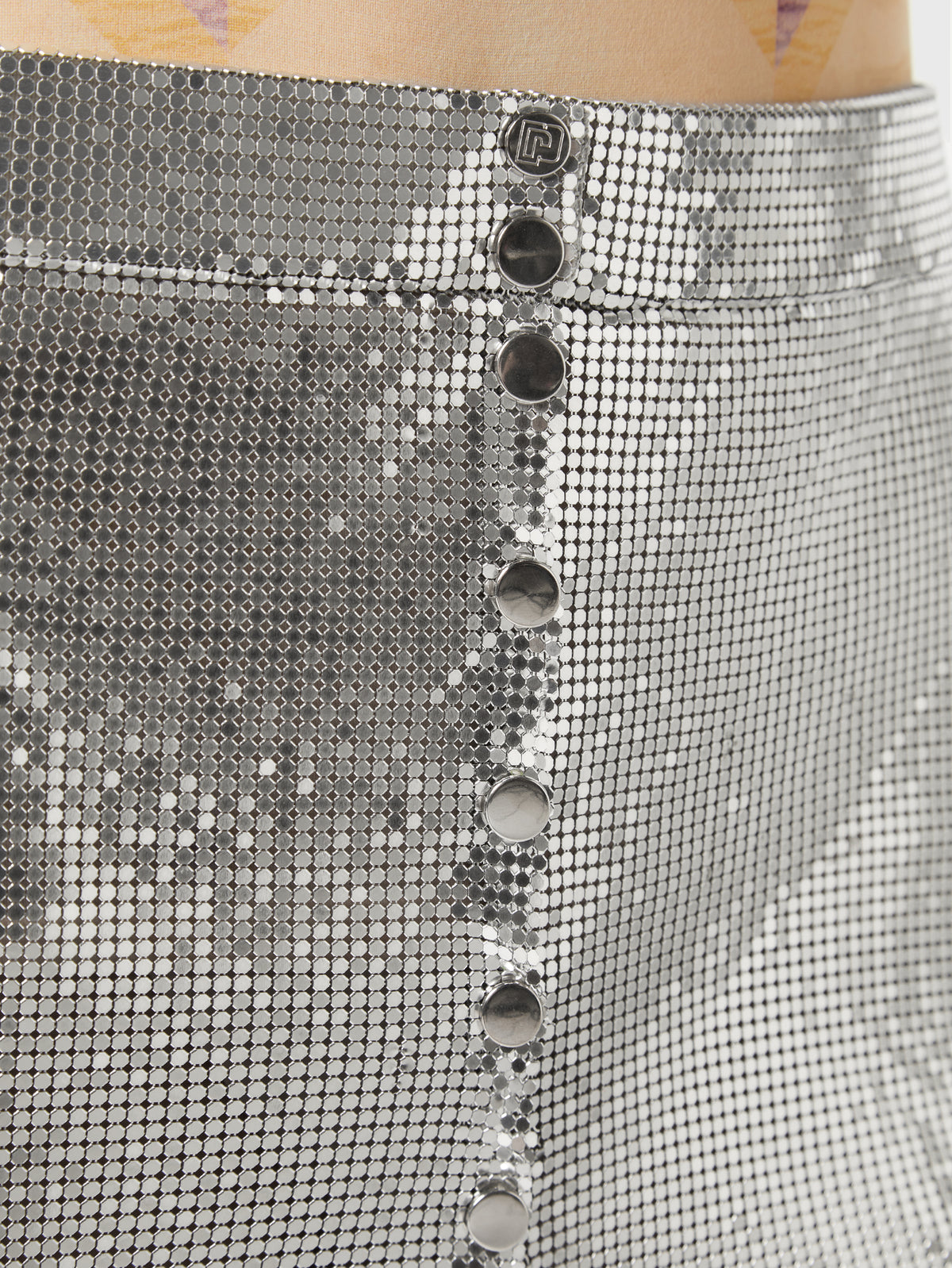 Silver mesh trousers