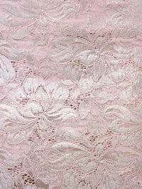 LIGHT PINK LONG SKIRT IN LACE WITH SILVER INDUCTION