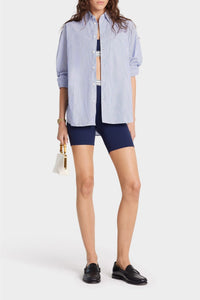 Chemise SRC oversize à rayures - White & Navy Stripe