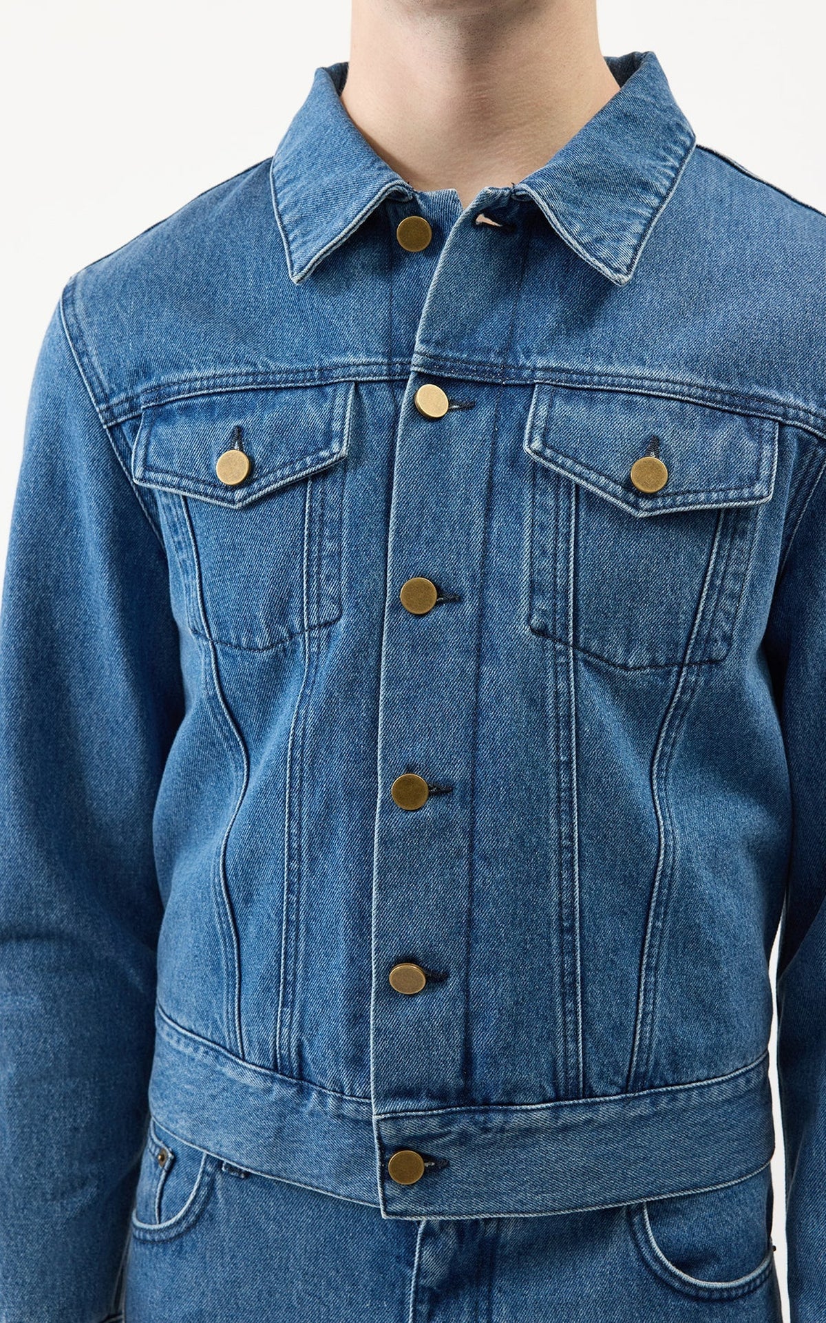 Uruguayan Blue / Veste Barry en coton - Uruguayan Blue