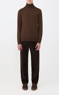 Chocolate / Pull Jermaine en laine - Chocolate