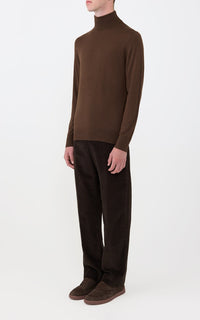 Chocolate / Pull Jermaine en laine - Chocolate