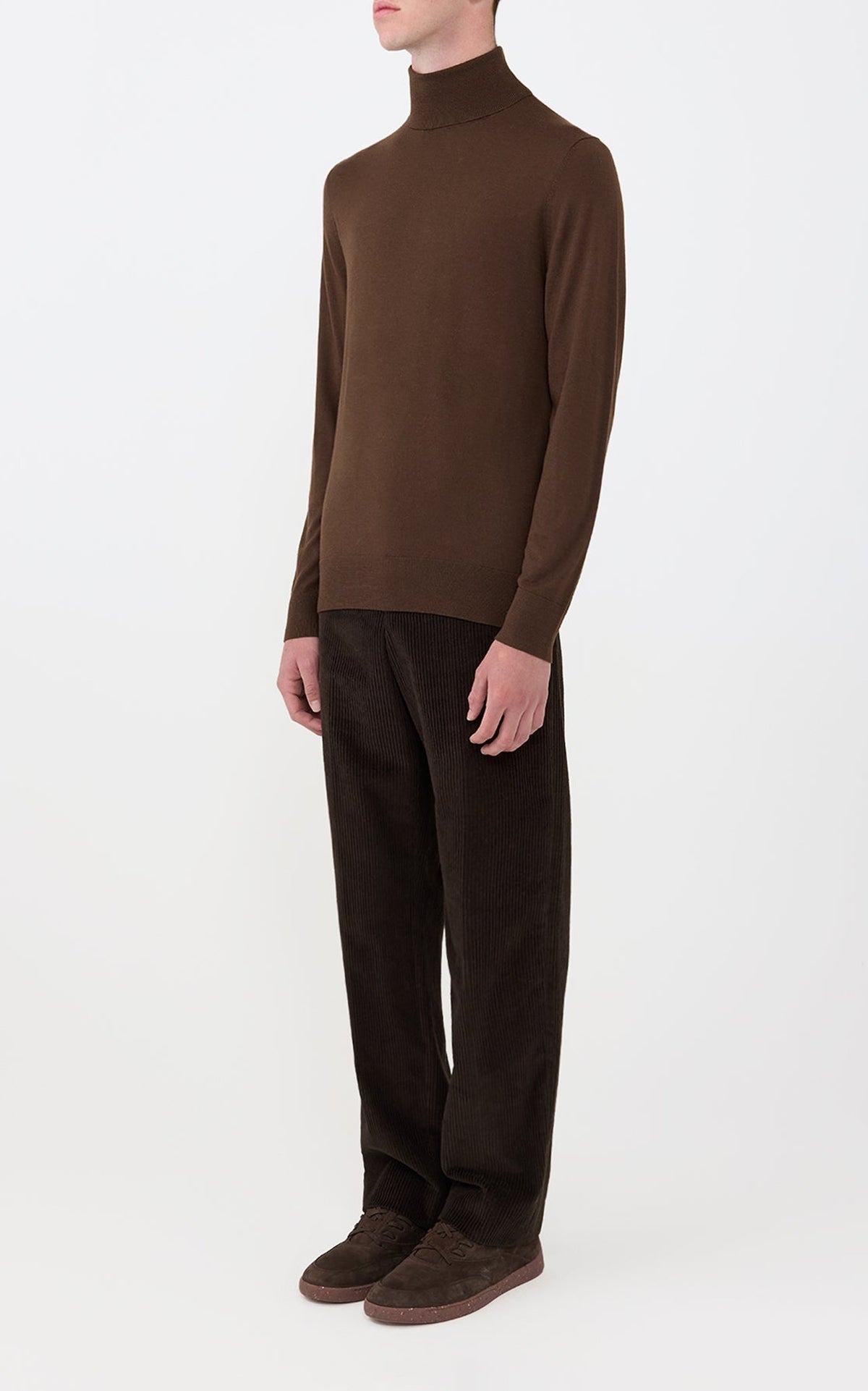 Chocolate / Pull Jermaine en laine - Chocolate