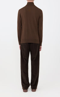 Chocolate / Pull Jermaine en laine - Chocolate