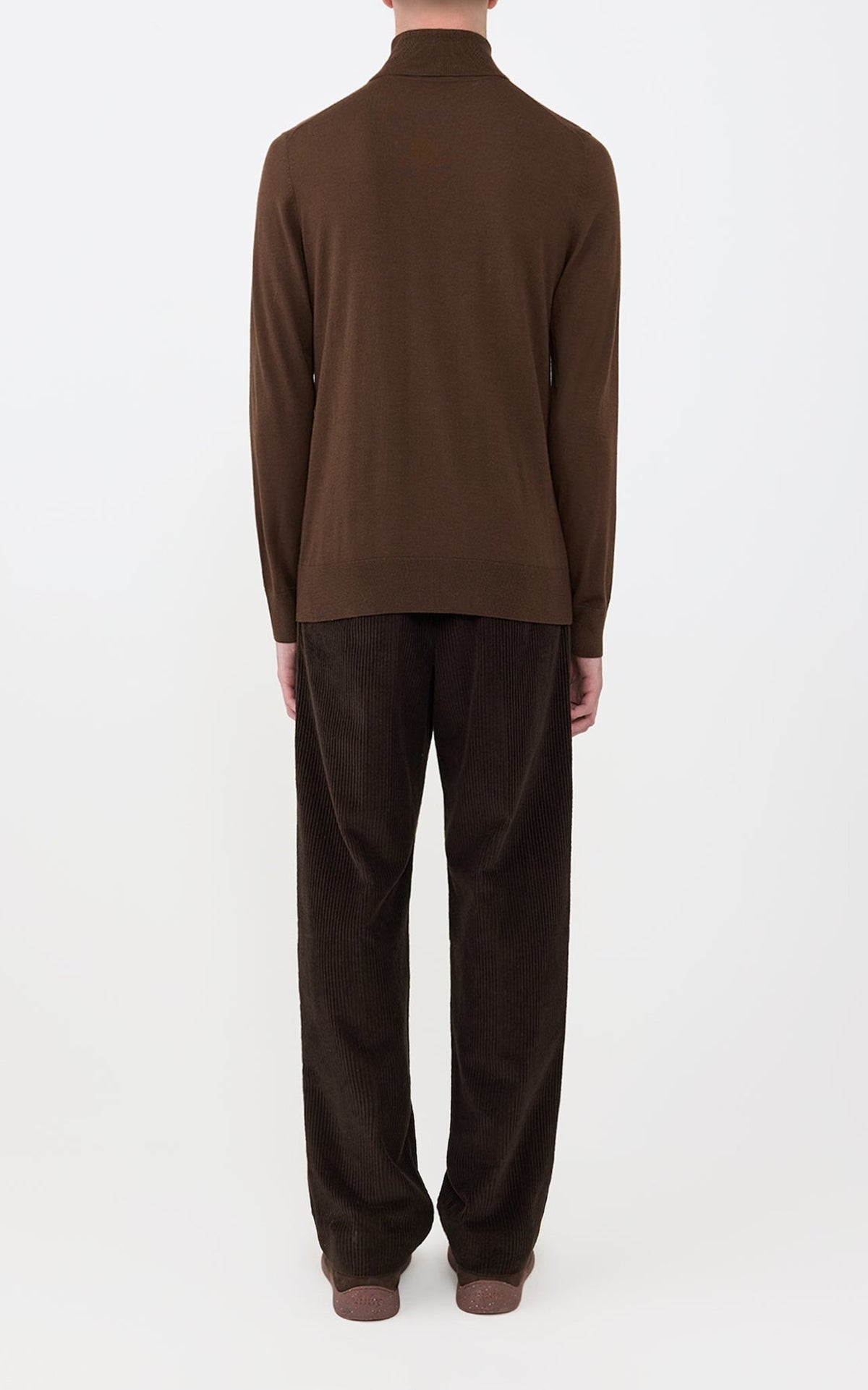 Chocolate / Pull Jermaine en laine - Chocolate