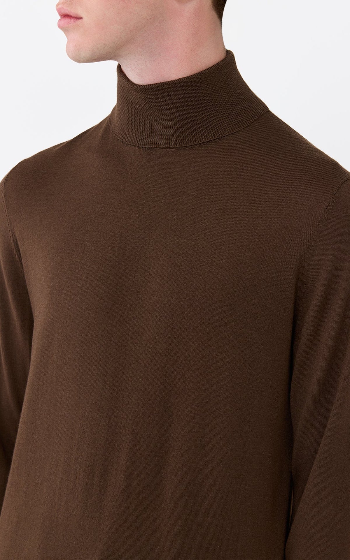 Chocolate / Pull Jermaine en laine - Chocolate