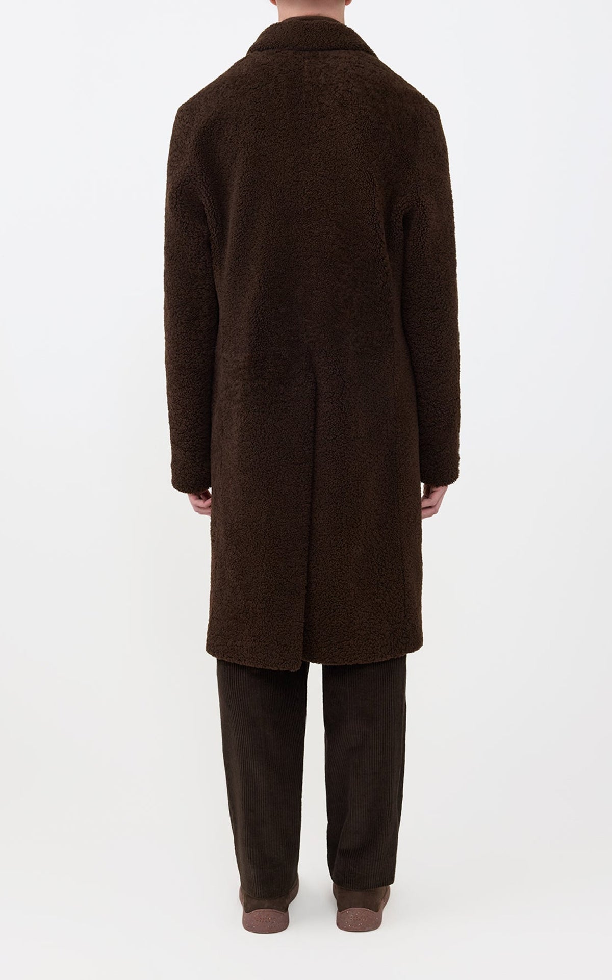 Chocolate / Manteau Teddy en peau lainée - Chocolate