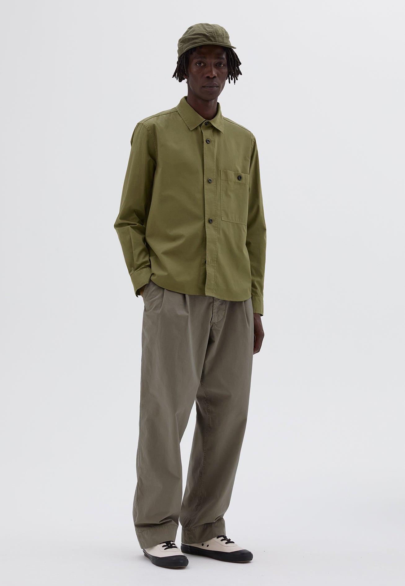 Chemise ample à poche - Green