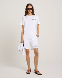 94 Racquet Club Gym Short - White & Navy & Red