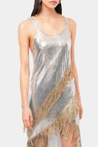 Débardeur asymétrique en mesh - Silver