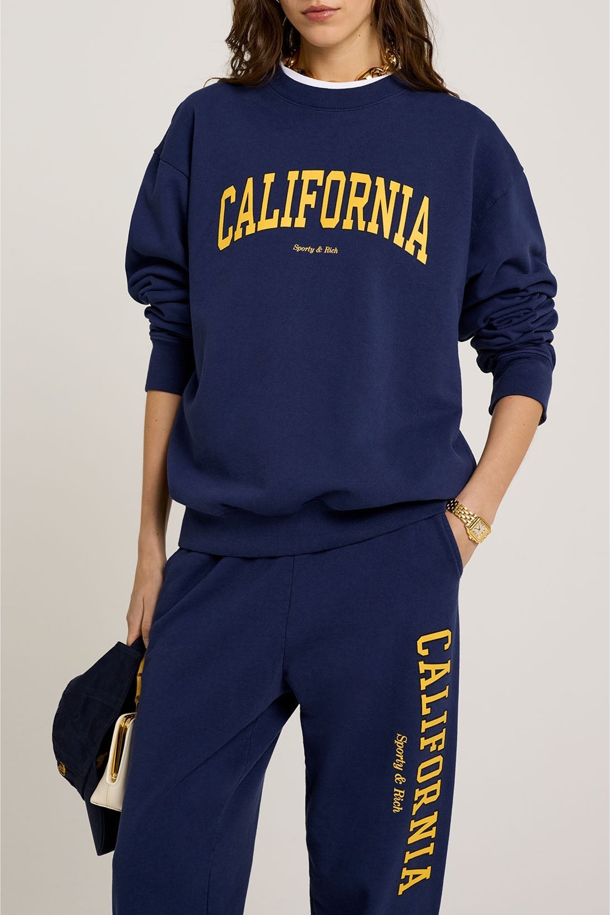 Pantalon de survêtement California imprimé - Navy