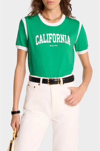 T-shirt California à liseré - Verde